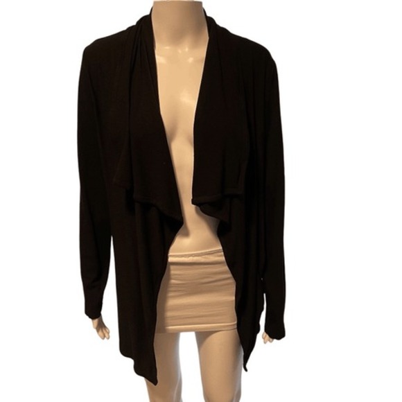 Piko 1988 Sweaters - Piko 1988 Black Waterfall Open Front Cardigan Size XS/S